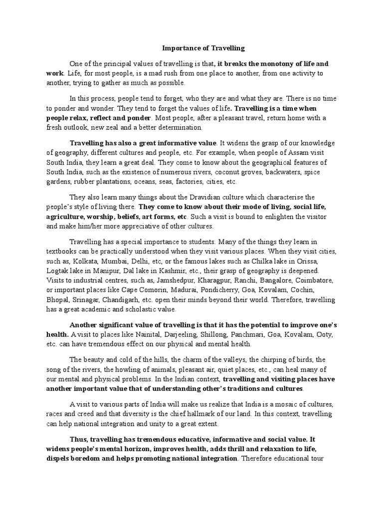 travelling essay pdf travelling is learning essay